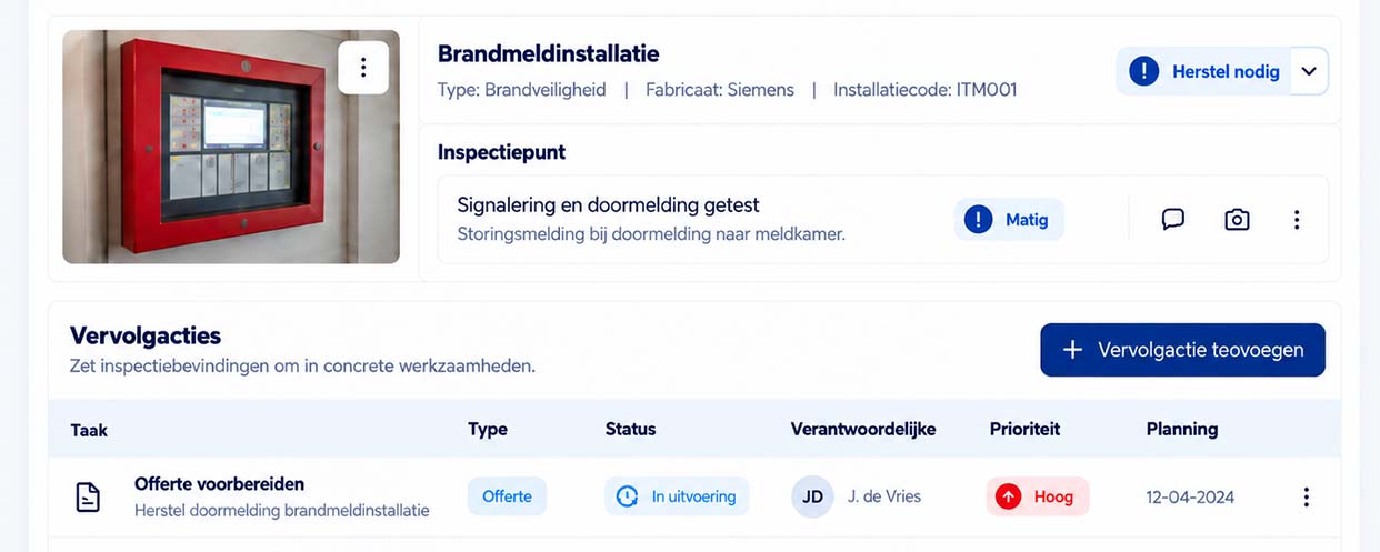 Van inspectie naar vervolgwerk